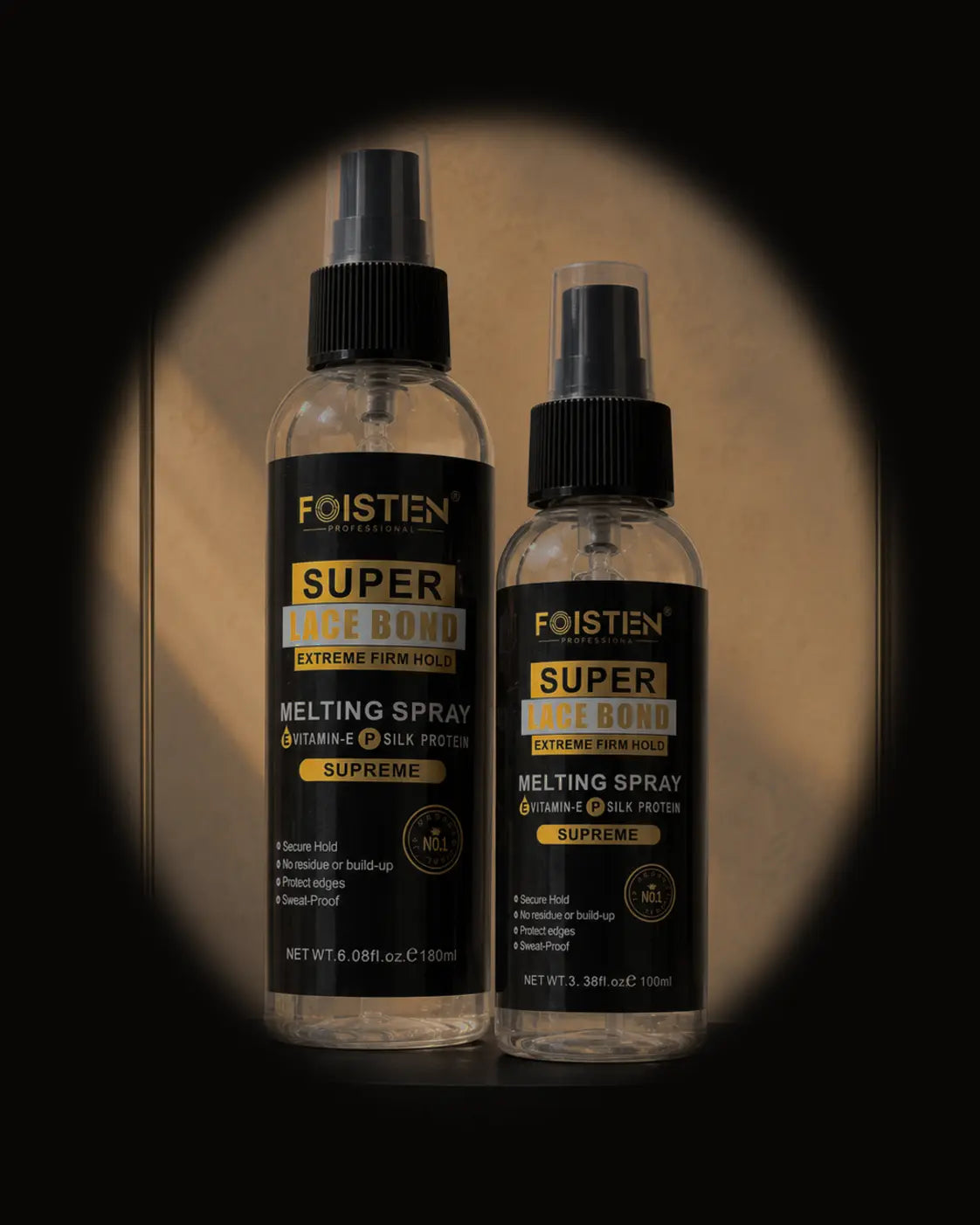 Foisten Super Lace Bond Melting Spray — Duo 180 ml + 100 ml — seconde vue showroom AC
