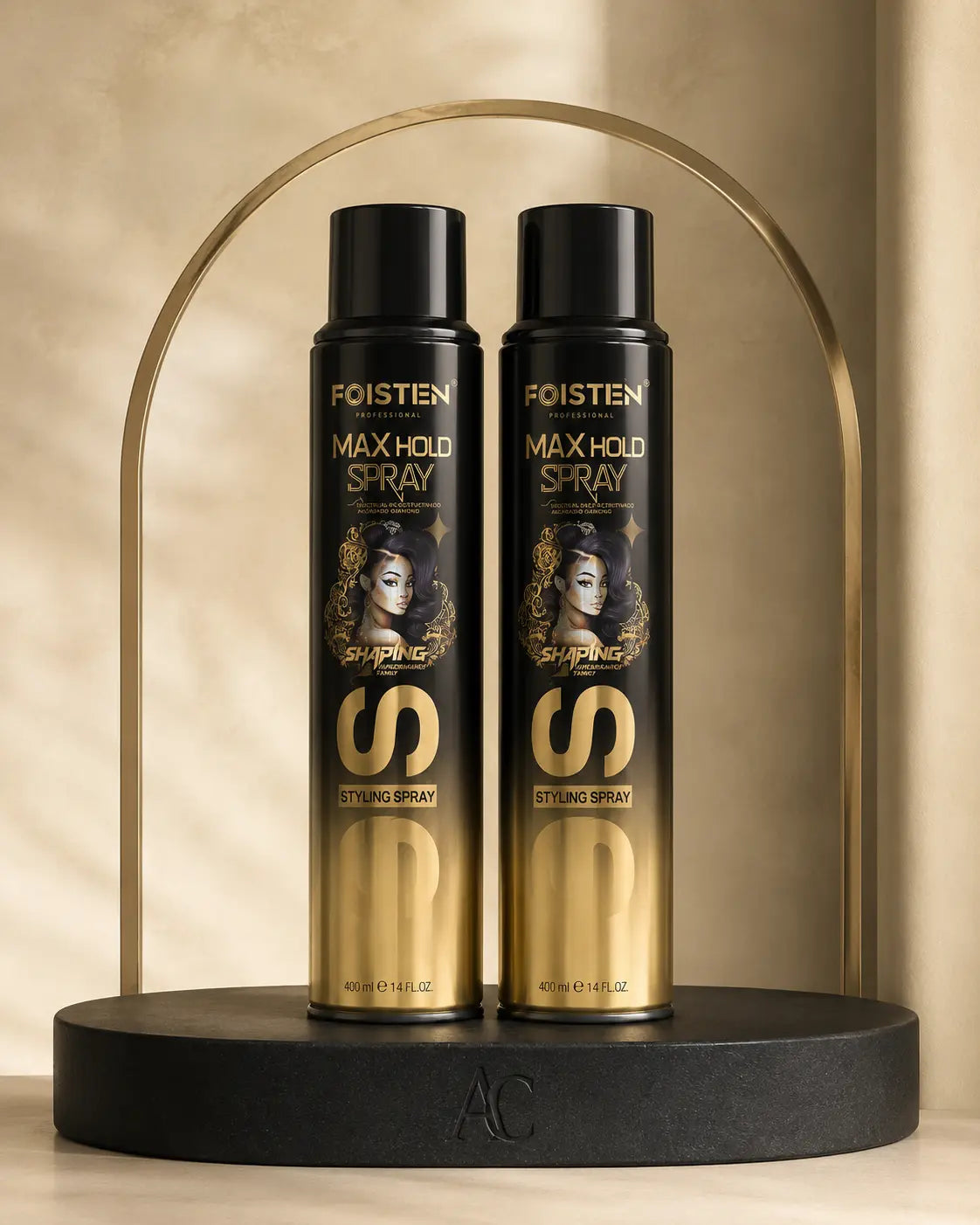 Foisten Max Hold Styling Spray — Duo 400 ml — mise en scène studio AC