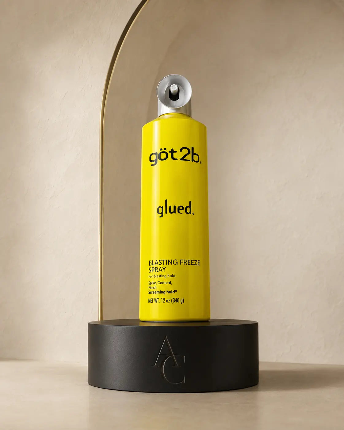 got2b Glued Blasting Freeze Spray — mise en scène studio AC