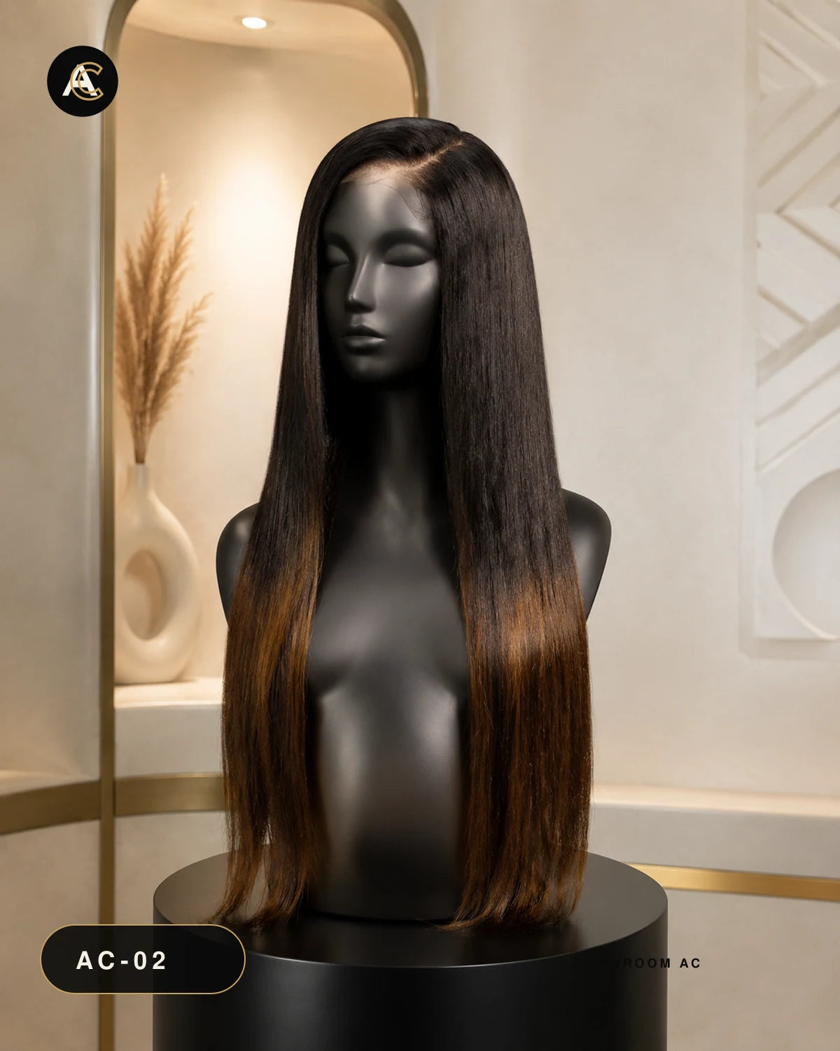 Vietnam Kim — 22" — présentation showroom AC sur mannequin noir