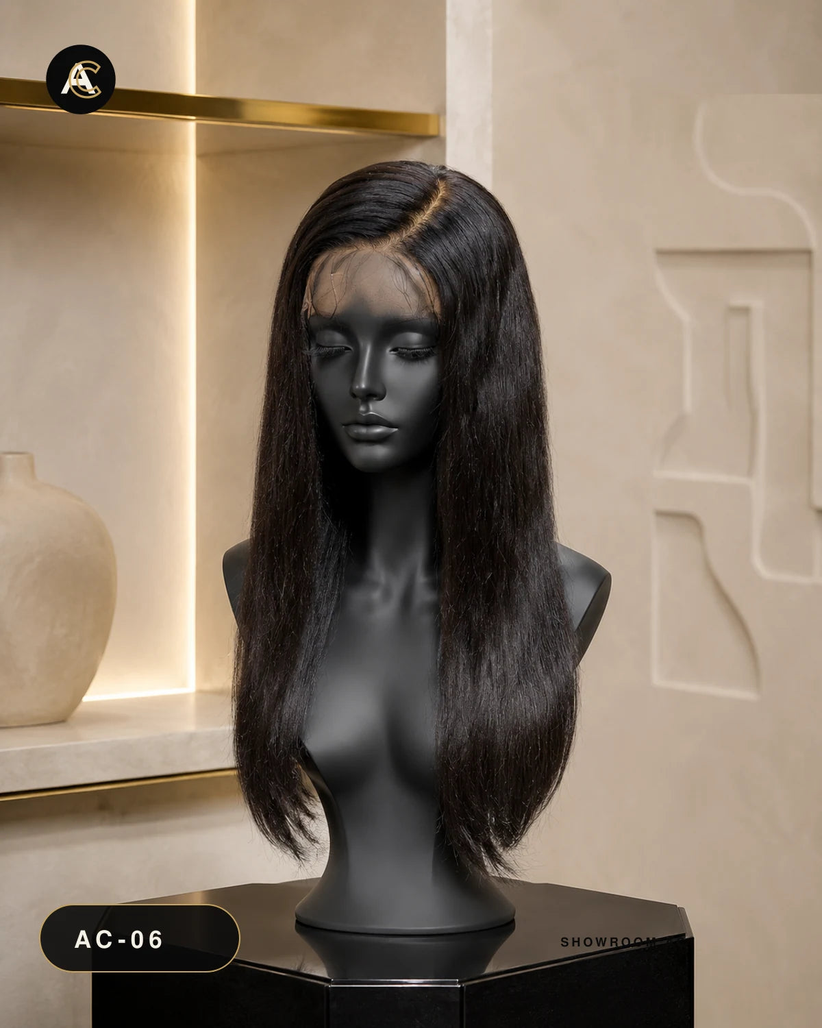Body Wave — 26" — présentation showroom AC sur mannequin noir